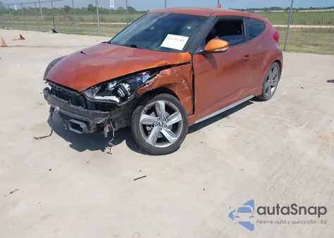 2013 Hyundai Veloster Turbo W/Black z USA, uszkodzony, nr VIN KMHTC6AE4DU169787